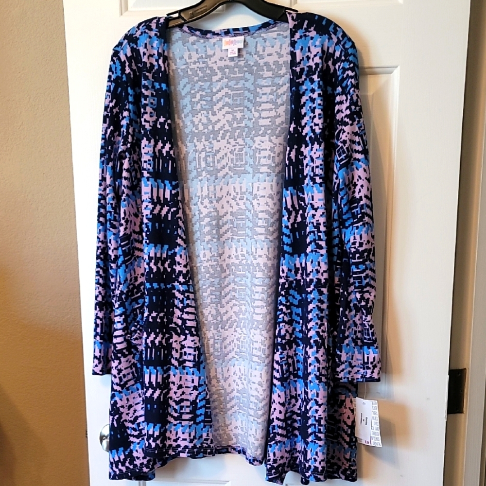 Lularoe Stylish Blue and Pink Caroline NWT MED